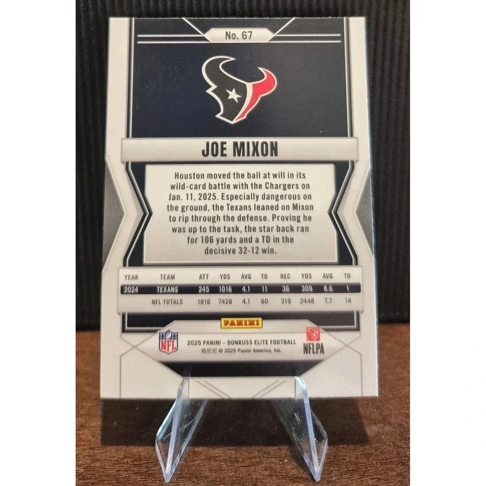 2025 Donruss Elite Football Joe Mixon‎ #67 Green Disco Houston Texans